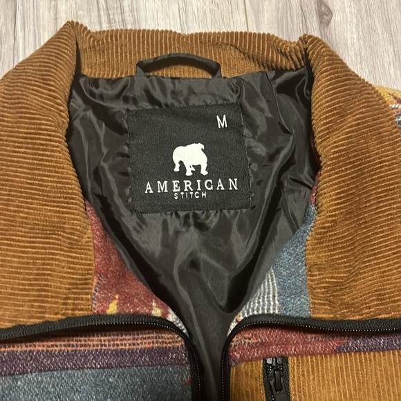 Cozy & Stylish Multicolor Fall Jacket - Medium - American Stitch Pattern - Picture 3 of 6